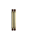 Pair of Elegant Decorative Scrolls With Wooden Ends And Light Colored Surface 3d model