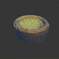Golden Brown Crust Egg Tart With Creamy Yellow Filling On Black Reflective Surface