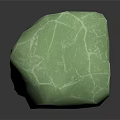 Green Textured Wood Stone in Natural Form with Rough Surface and Earthy Tone
