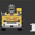 Lego Yellow Crane Truck Trailer Model With Detailed Design And Wheels