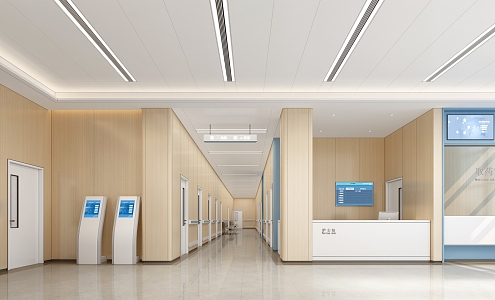 Modern Hospital Hall Hospital Foyer 3d model