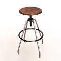 Modern Coffee Table With Round Wooden Top And Black Silver Metal Frame