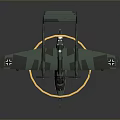 Detailed Military Aircraft 3D Model With Camouflage Paint And Cross Markings