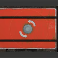 Red And Black Portable Generator With Metal Frame Control Knob And Power Sockets