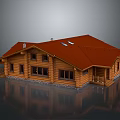 Wooden Detached House With Red Roof Multiple Windows And Front Porch Design