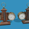 Vintage Table Clocks With Wooden Base And Various Retro Design Dials