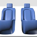 Two Blue Front Car Seats Auto Parts With Comfortable Design