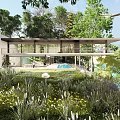 Modern Detached Villa With Scenic Green Surroundings Floor to Ceiling Windows And Garden Terrace