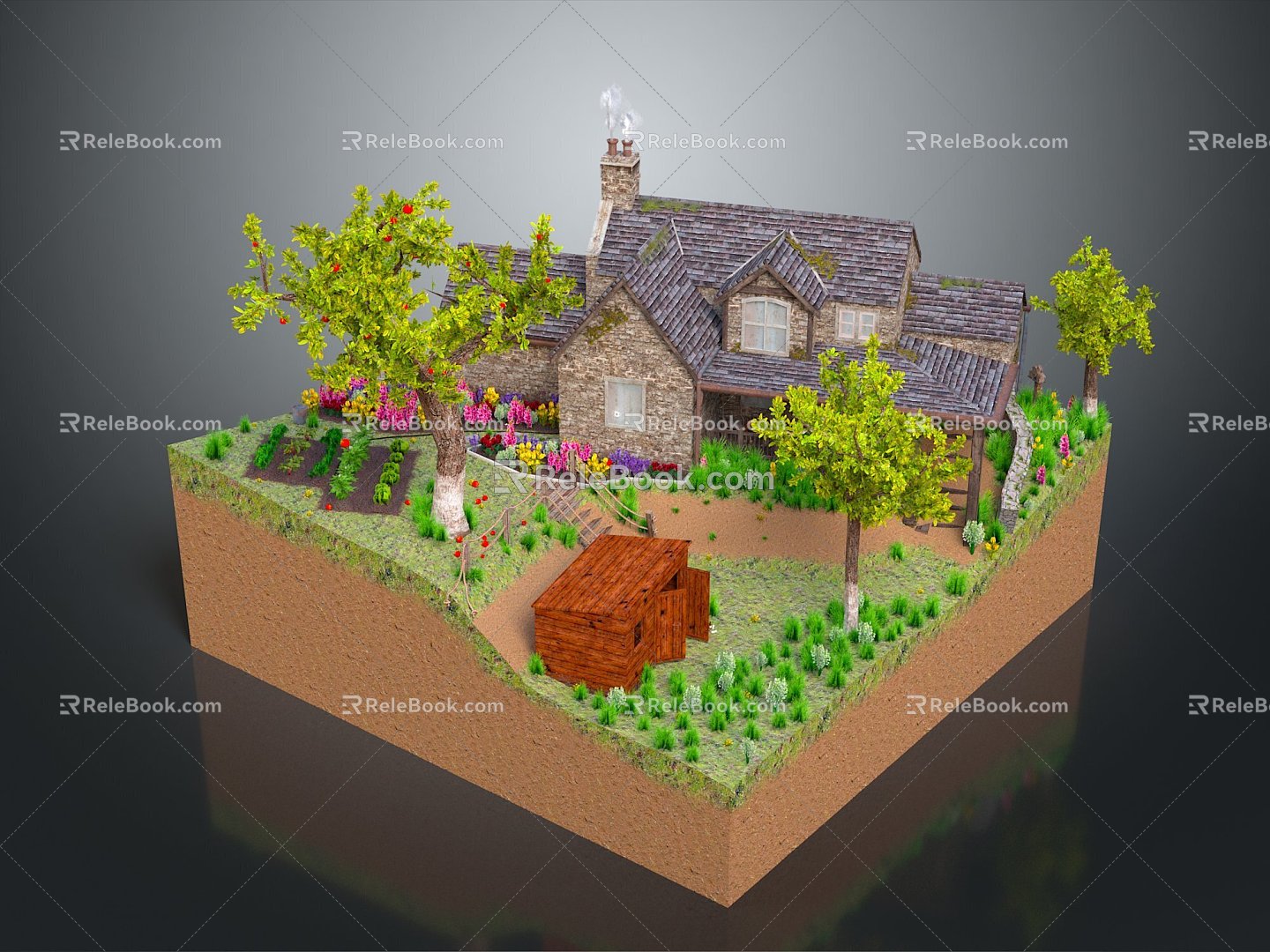 Cartoon Landscape Animation Landscape Landscape Landscape Landscape Rural Landscape Painting Outdoor Landscape Rural Landscape 3d model