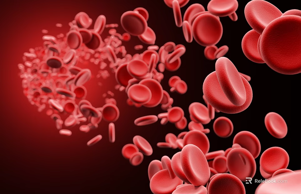 Advanced Medical Device for Blood Cell Analysis with Flowing Red Blood Cells 3d model 