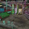 Industrial Monitoring Room With Control Panels Pipes Valves And Screen Display Setup
