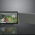 Modern Electronic Tablet With Colorful Screen Display And White Casing Design