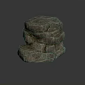 Stacked Natural Stone Pieces With Rough Textured Surface And Gray Color
