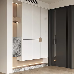 Modern Entrance Shoe Cabinet 3d model