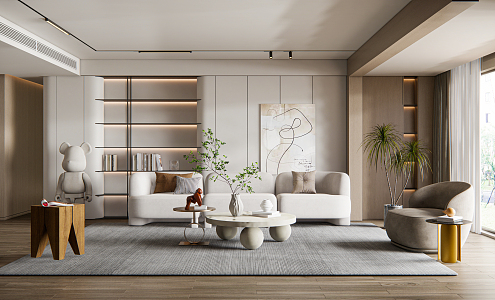 modern living room 3d model