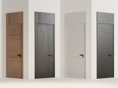 Single door wooden door 3d model