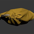Yellow Fabric Drawstring Storage Bag For Daily Household Use And Organization