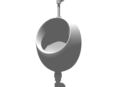 Modern Sleek Urinal Design With Smooth Surface And Wall Mounted Structure 3d model