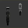Futuristic Sci Fi Weapons With Silver And Green Accents Advanced Grip And Barrel Design
