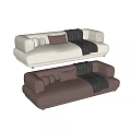 Double sofa fabric double sofa Zanotta 3d model
