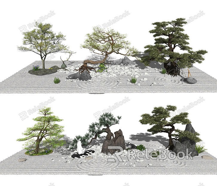 New Chinese landscape sketch landscape tree tree landscape sketch model