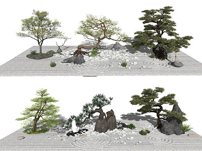 New Chinese landscape sketch landscape tree landscape sketch model