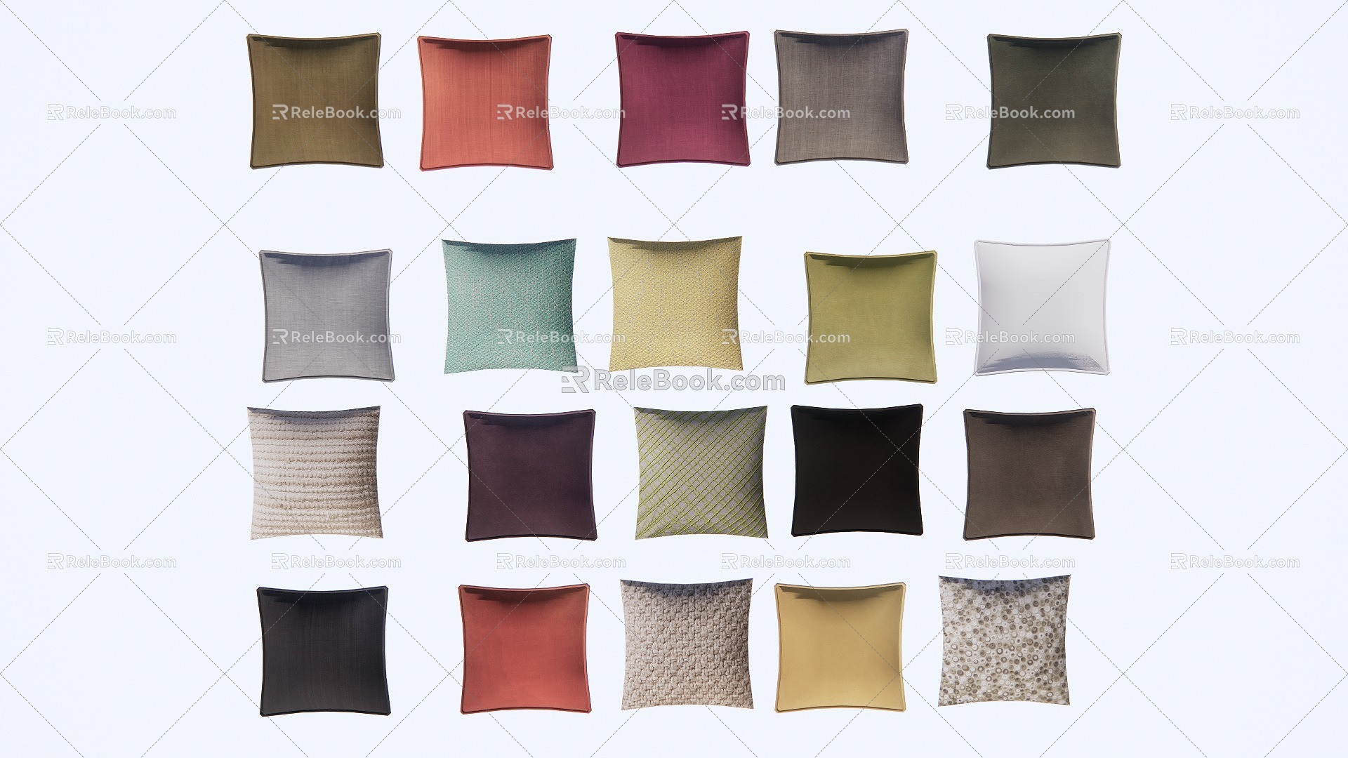 Multi-color pillow 3d model