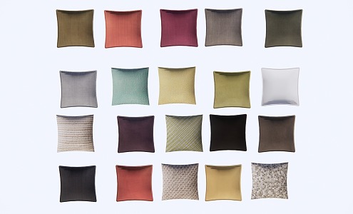 Multi-color pillow 3d model