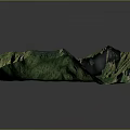 3D Garden Landscape Design With Green Mountainous Terrain And Winding Paths