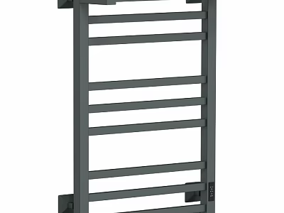 Modern Black Metal Wall Mounted Bathroom Towel Rack With Multiple Bars 3d model