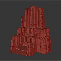 Ancient Architectural Model With Detailed Multi Layered Structure Columns Steps And Carvings