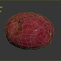Vibrant Red Potato With Smooth Surface Isolated On Dark Background Close Up Studio Shot 3d model