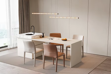 Nakajima Table and Chair Chandelier Ornaments 3d model