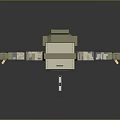 Pixel Style Military Character With Camouflage Uniform And Helmet