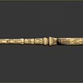 Decorative Golden Key With Intricate Carvings And Vintage Design For Home Use