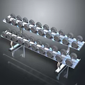 Multi Layered Metal Dumbbell Rack For Household Gym Storage With Weights