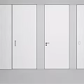 Modern White Hinged Doors for Home Interior with Clean Design Style 3d model
