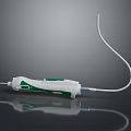 White And Green Medical Injection Pen With Connected Flexible Tube Design