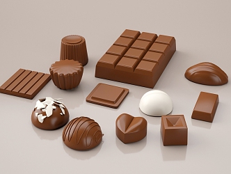 Chocolate chocolate ball chocolate sandwich chocolate 3d model