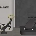 POLIFORM Fitness Equipment With Abdominal Trainer And Weight Bench In Modern Minimalist Interior