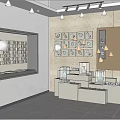 White Layered Display Shelves With Vases And Small Ornaments On Textured Wall