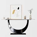 End view table ornaments combination decorative table entrance porch ornaments aisle end view table 3d model