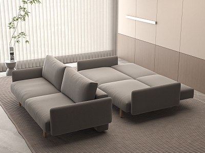 Two-seat sofa bed folding sofa fabric model