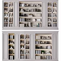 American bookcase combination 3d model