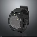 Stylish Black Watch with Silicone Strap Round Dial and Modern Design for Everyday Casual Wear