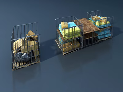 Industrial LOFT shelf 3d model