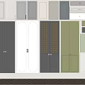Various Colored Cabinet Doors With Different Designs For Home Interior Use