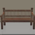 Wooden Leisure Chair with Slatted Backrest and Armrests in Simple Design for Relaxation