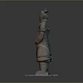 Ancient Chinese Terracotta Warrior Sculpture With Detailed Armor And Standing Posture