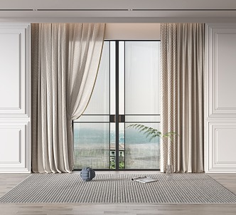 Modern Curtains 3d model